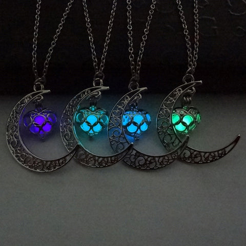 Crescent Moon Glow Necklace