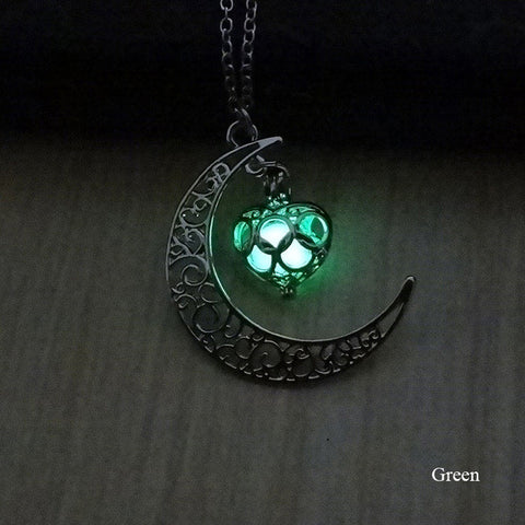 Crescent Moon Glow Necklace